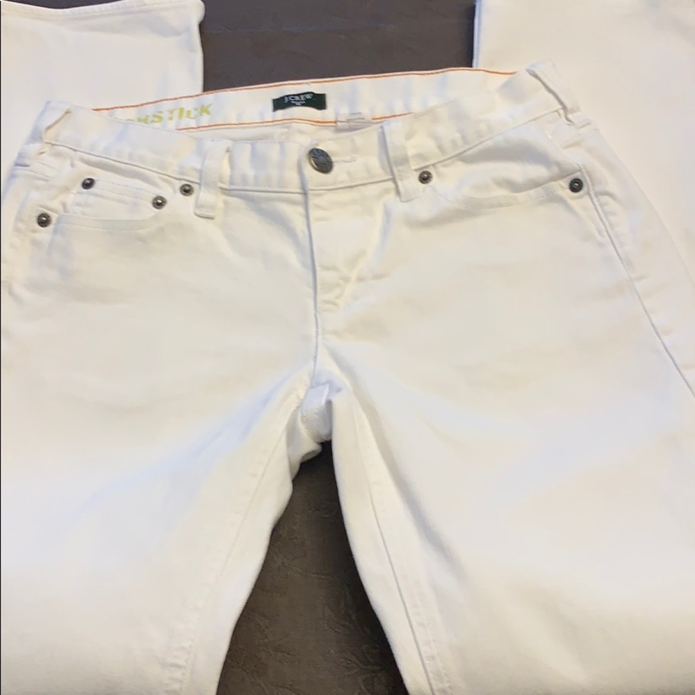 J Crew White Matchstick Jeans, 27S